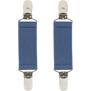 Hold’Em 1” Boot Straps Leg Pant Stirrup Elastic Extra Heavy Clips - Denim